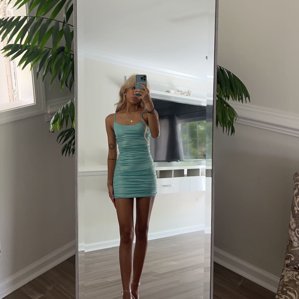 Lucy in the Sky Breakaway Sparkling Ruched Bodycon Dress